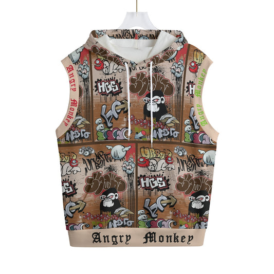 "Angry Monkey" | Unisex Hooded Vest