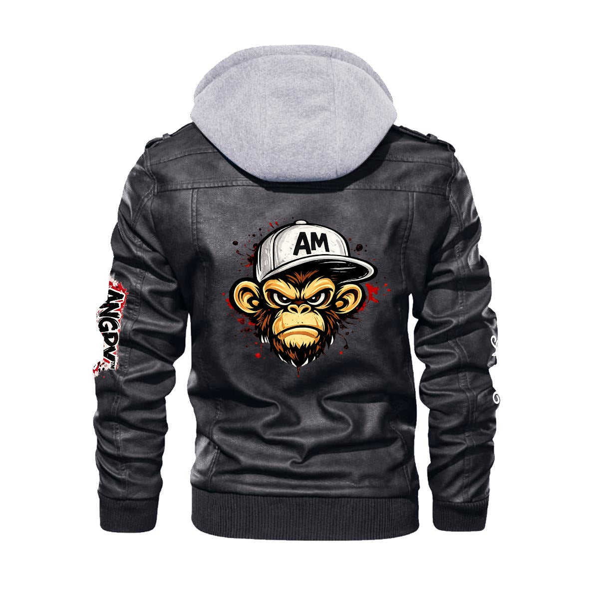 "Angry Monkey" Men's Zip | Leather Jacket