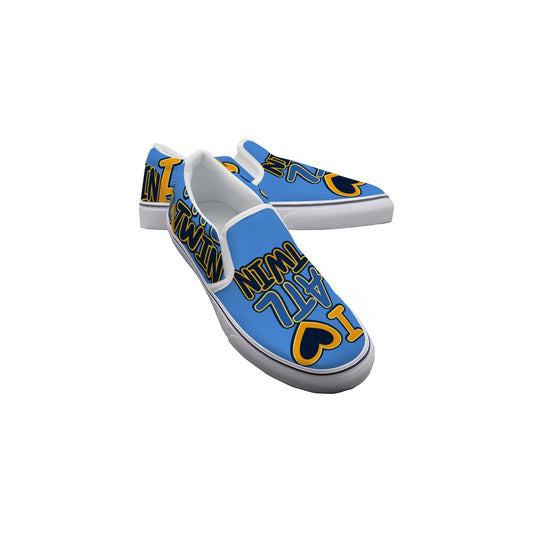"I Love ATL TWIN" Kid's Slip on Sneakers