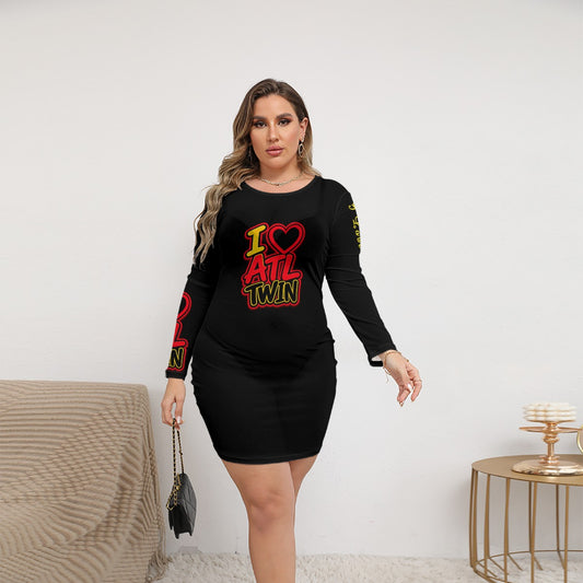 "I Love ATL TWIN" Women's Mesh Dress | (Plus Size)