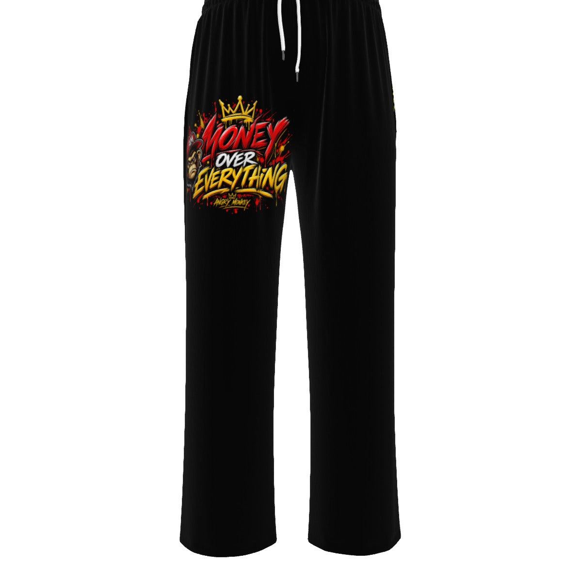 "AM-Money Over Everything" Unisex Knitted Fleece | Wide Leg Pants