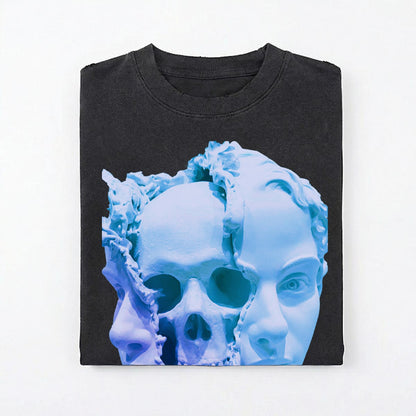 Men’s Distressed Washed Oversized T-Shirt