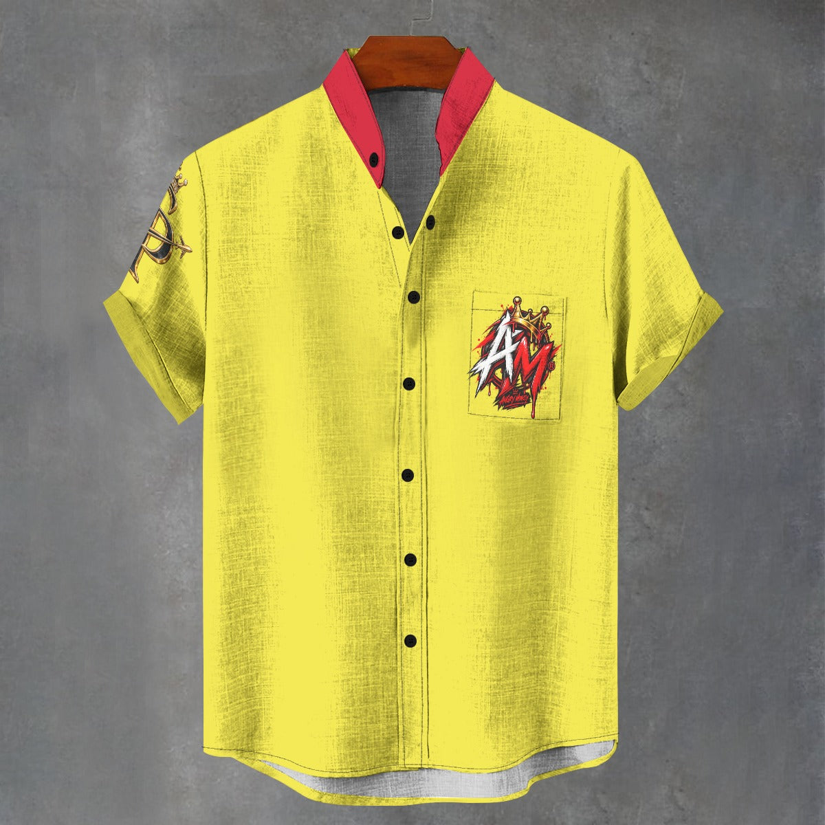 "Angry Monkey" Men's Stand | Collar Shirt