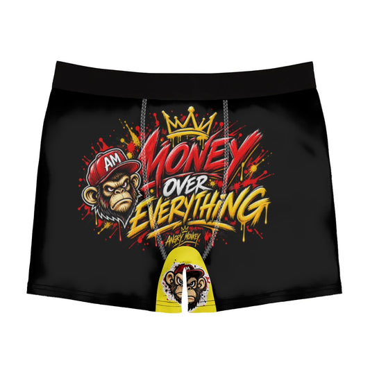 "AM-Money Over Everything" Men's Stretch Boxer Briefs