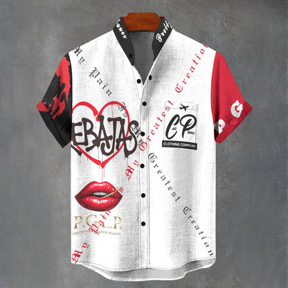 "P.G.L.P." My Pain Is My Greatest Creation | Men's Stand Collar Shirt"