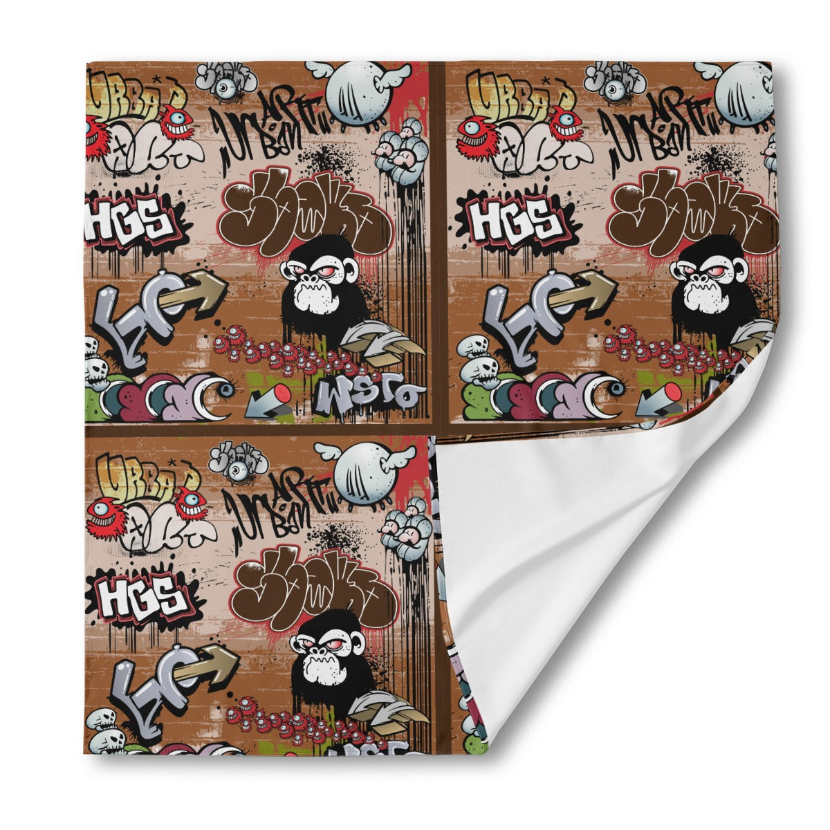 Unisex Silk "Angry Monkey" Bandana