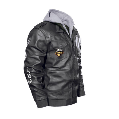"Angry Monkey" Men's Zip | Leather Jacket