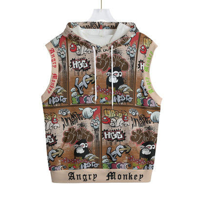 "Angry Monkey" | Unisex Hooded Vest