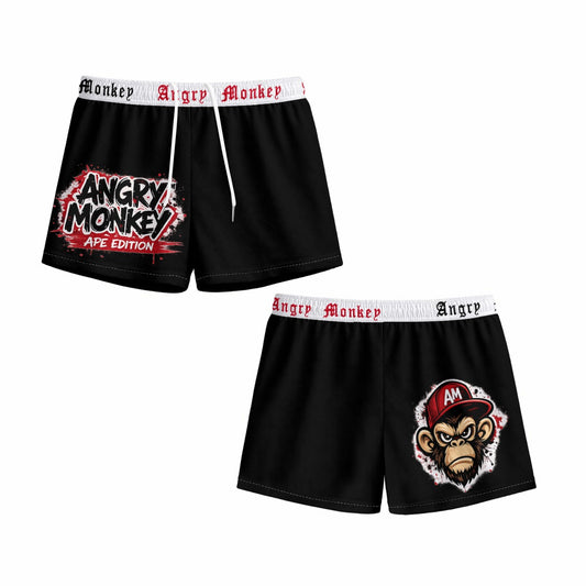 "Angry Monkey" Youth Shorts with Inner Drawstring|Birdseye