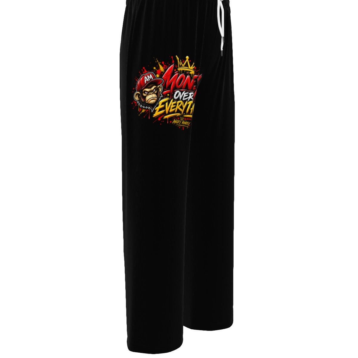 "AM-Money Over Everything" Unisex Knitted Fleece | Wide Leg Pants