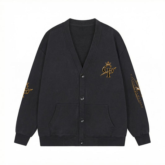 Men's Relaxed Button-Front Cotton Cardigan Jacket
