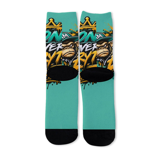 "Angry Monkey" Unisex Long Socks