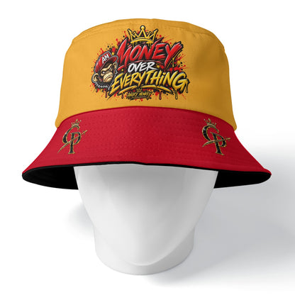 "AM-Money Over Everything" Double-Side Bucket Hat