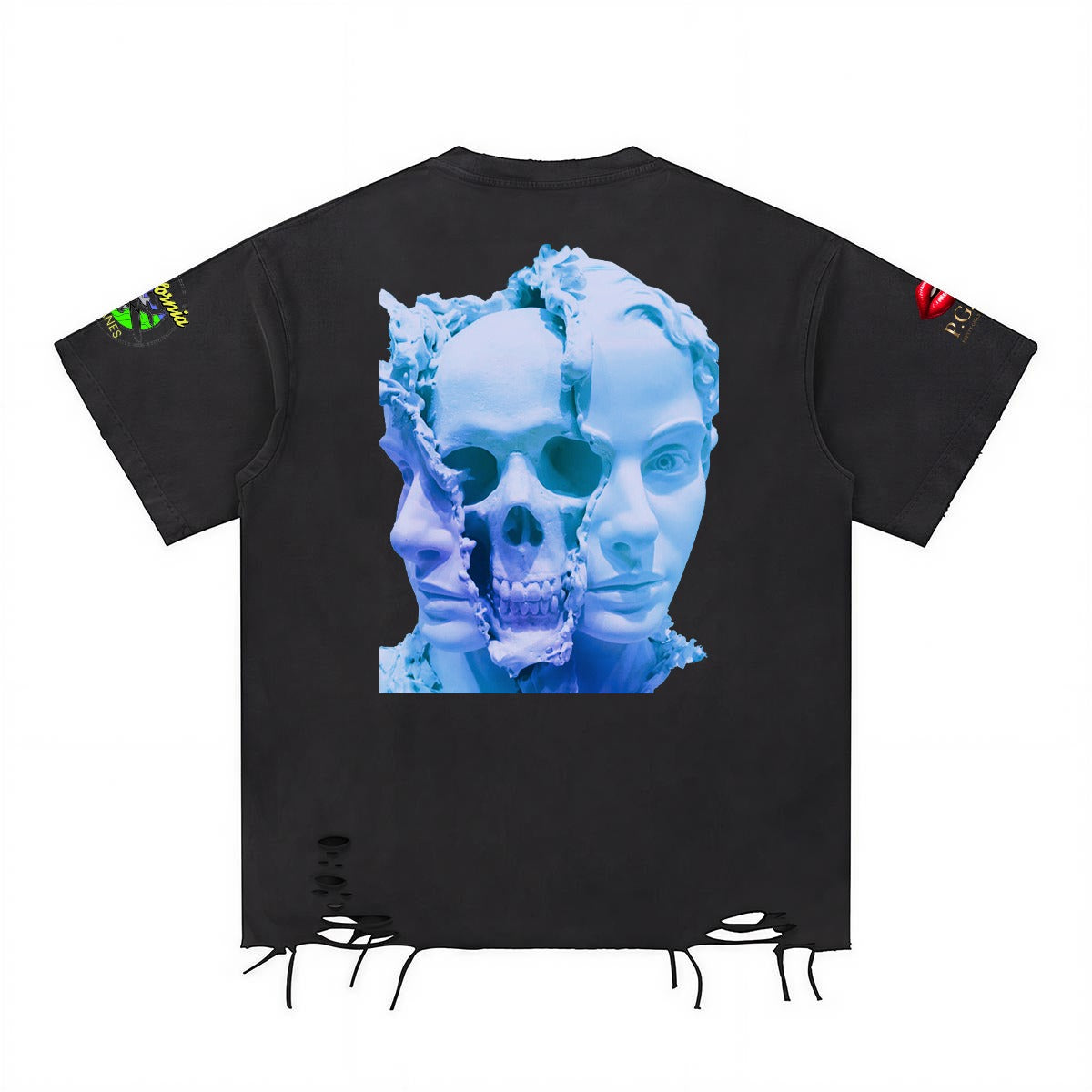 Men’s Distressed Washed Oversized T-Shirt