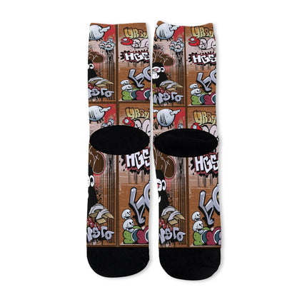 "Angry Monkey"| Unisex Long Socks