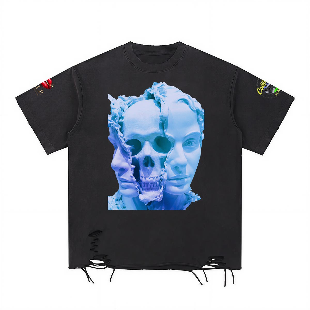Men’s Distressed Washed Oversized T-Shirt