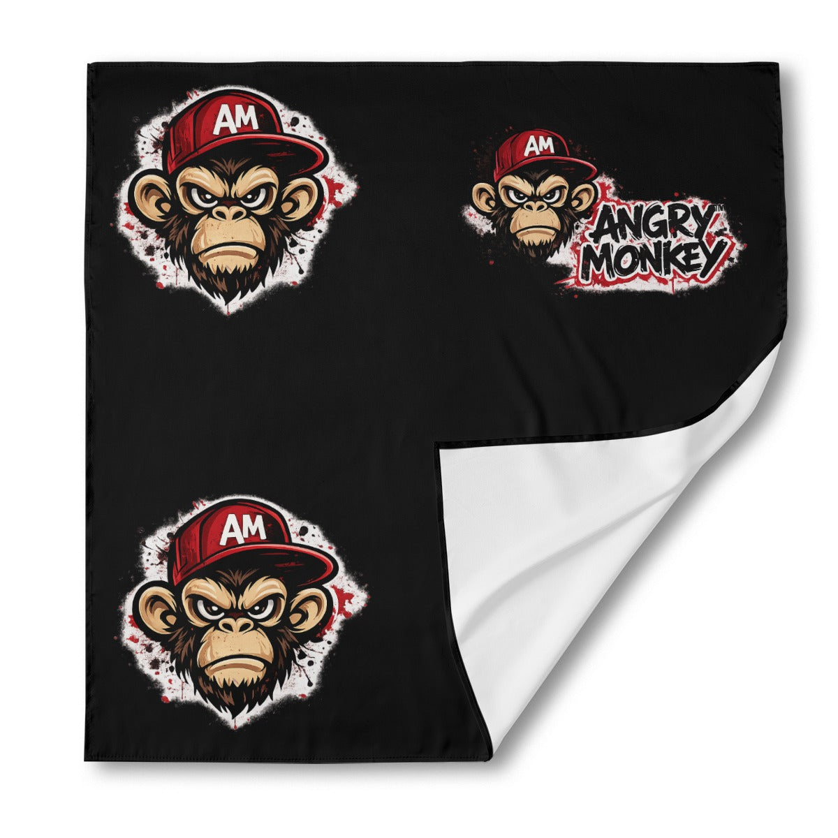 Unisex Silk "Angry Monkey" Bandana