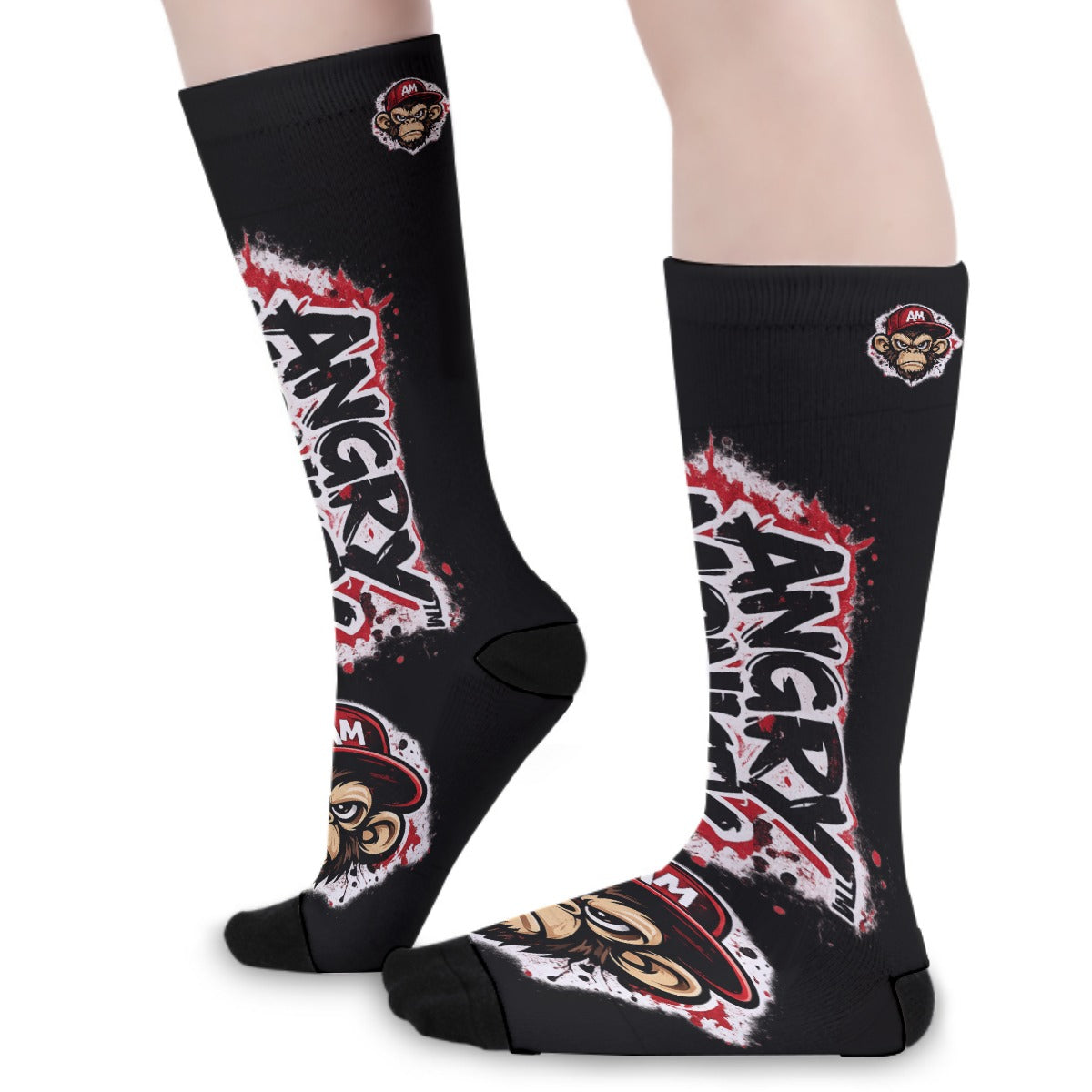 "Angry Monkey"| Unisex Long Socks