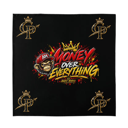 "AM-Money Over Everything" Unisex Silk Bandana