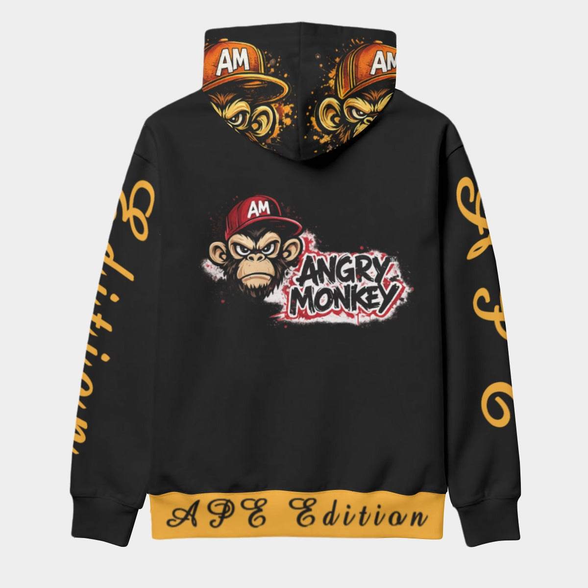 "Angry Monkey" Men's |Thicken Pullover Hoodie