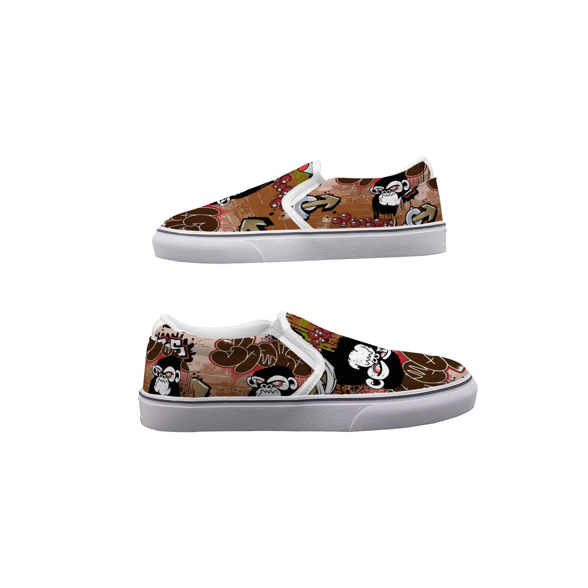 Kid's "Angry Monkey" Slip On Sneakers