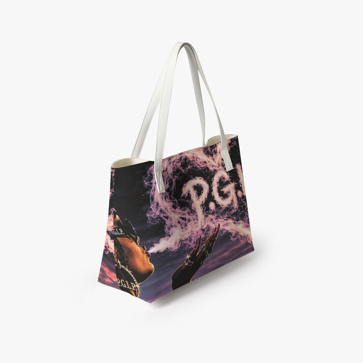 "P.G.L.P." Leather Tote Bag