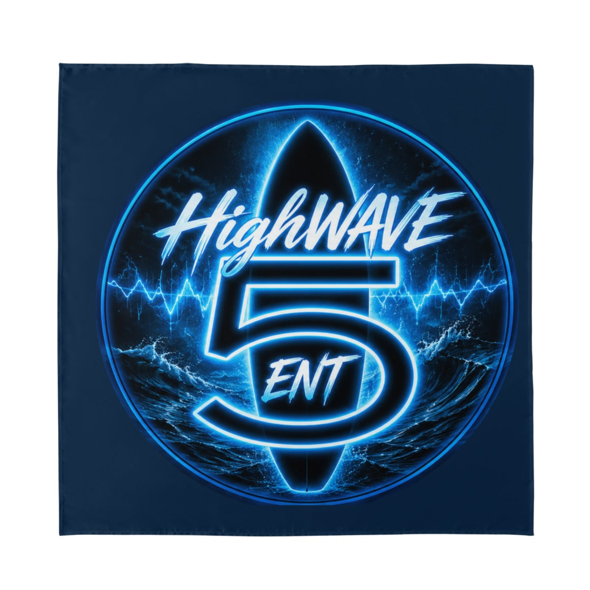 "HighWave 5" Unisex Silk Bandana