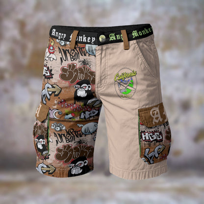 "Angry Monkey" | Men's Cargo Shorts