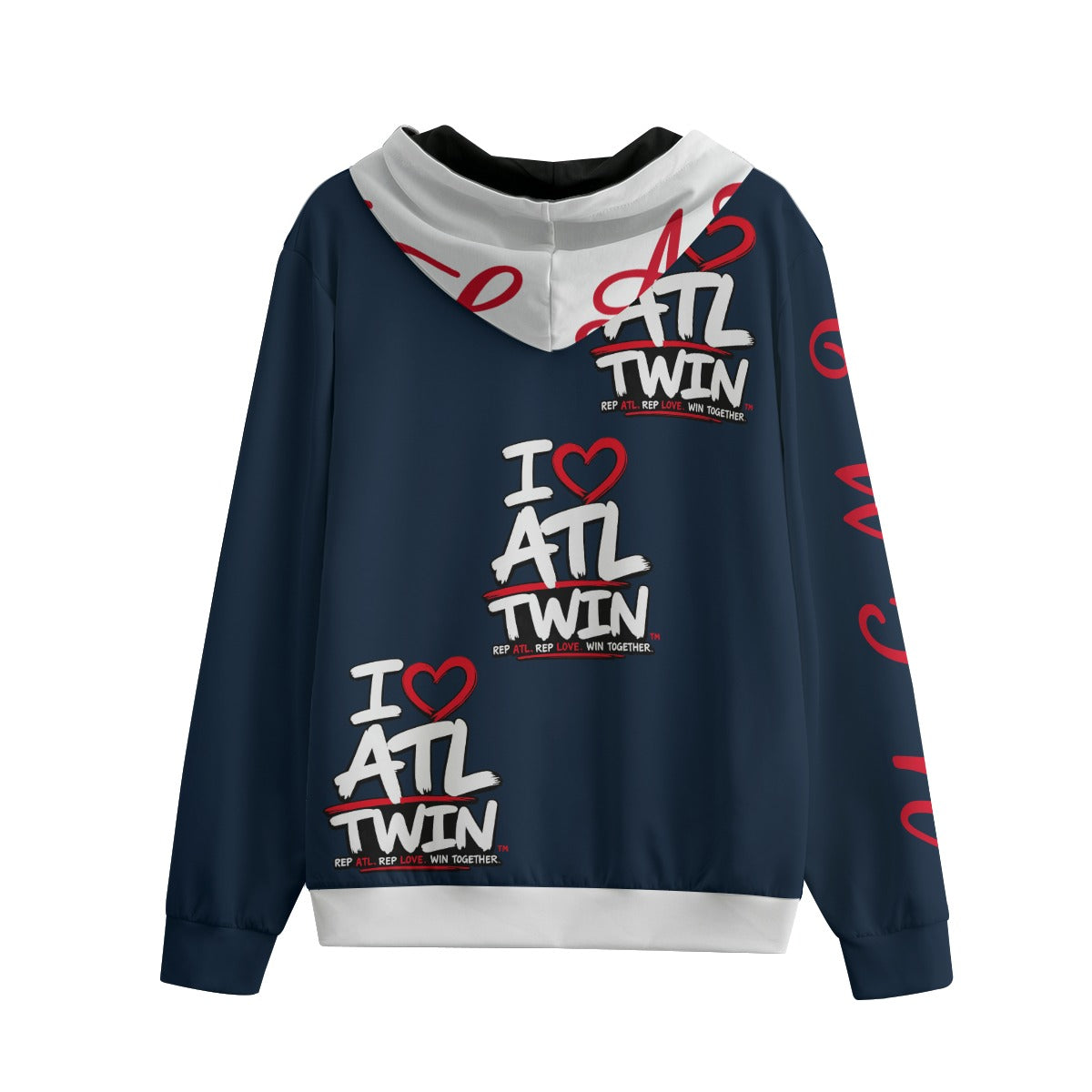 "I Love ATL TWIN" Unisex Pullover Hoodie| With Zipper Closure