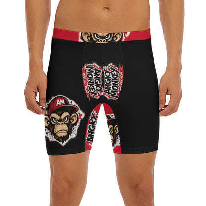"Angry Monkey" Men's Long Boxer Briefs