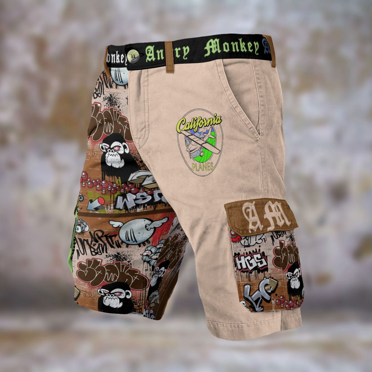 "Angry Monkey" | Men's Cargo Shorts