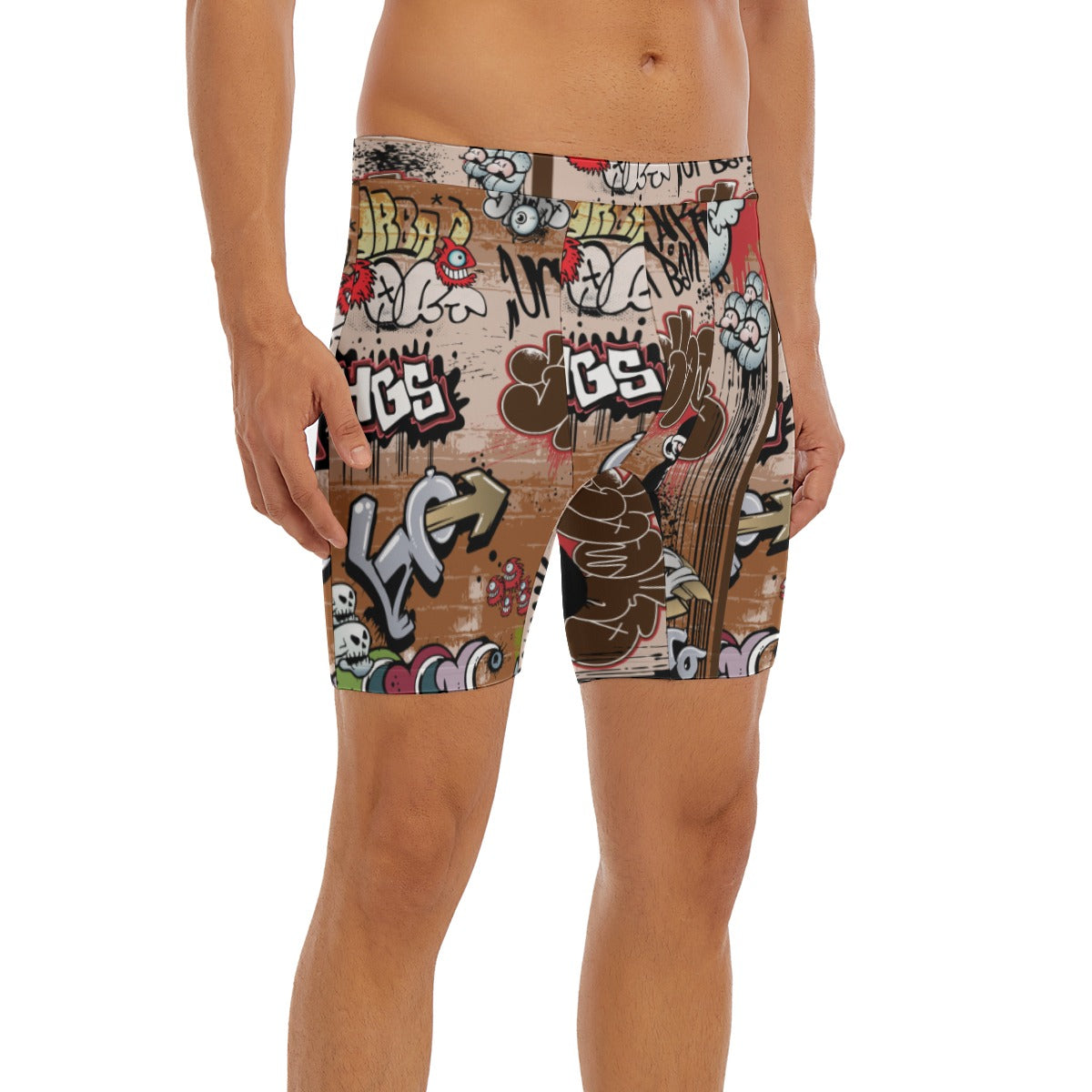 "Angry Monkey" Men's Long Boxer Briefs