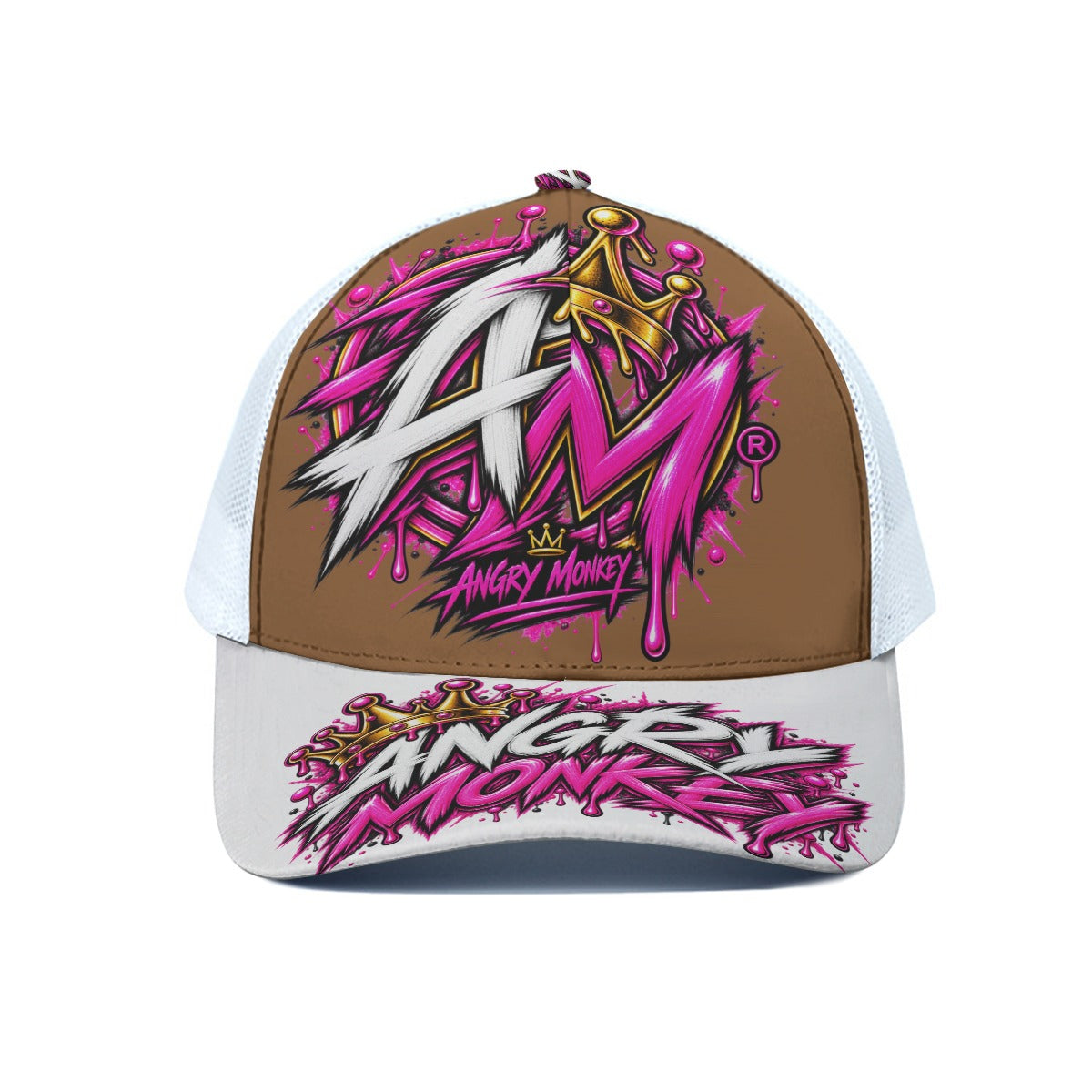 "Angry Monkey" Unisex Trucker Hat | With White Half-mesh