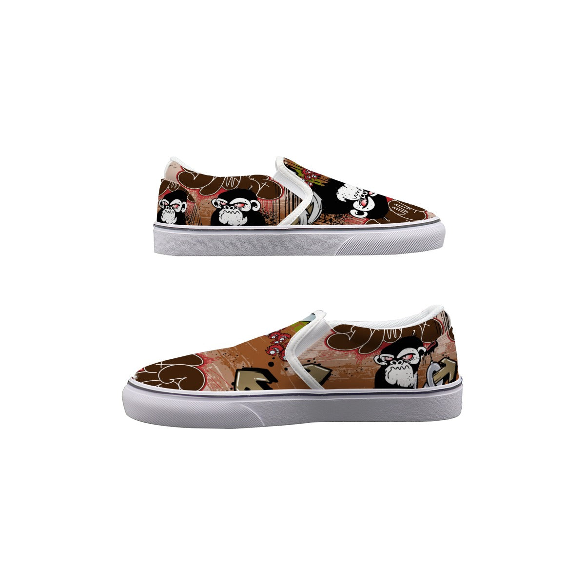 Kid's "Angry Monkey" Slip On Sneakers