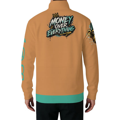 "Angry Monkey" Men’s Casual Pullover Shirt | With Half Zipper