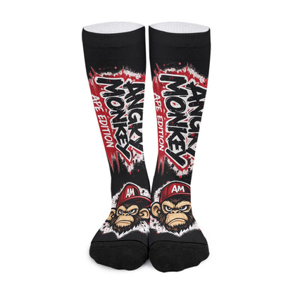 "Angry Monkey"| Unisex Long Socks