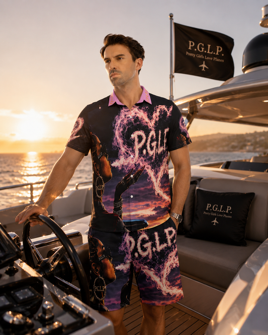 "P.G.L.P." Men's Short Sleeve Shirt Set