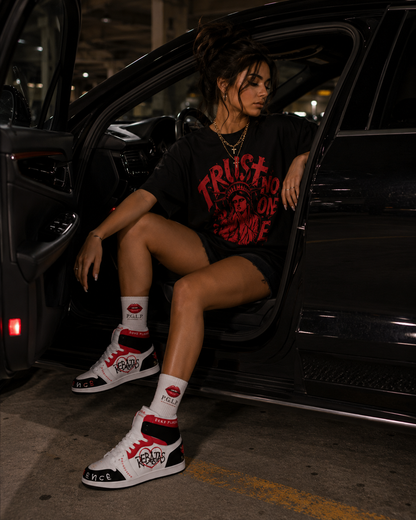 "P.G.L.P." Women's Confidence Is Key | Leather Sneakers