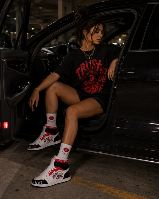 "P.G.L.P." Women's Confidence Is Key | Leather Sneakers
