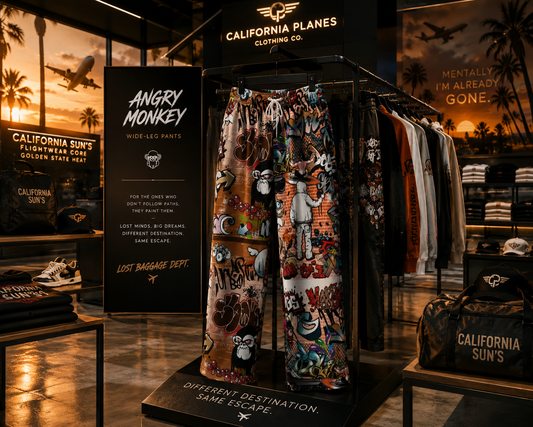 "Angry Monkey" | Unisex Wide-Leg Pant's