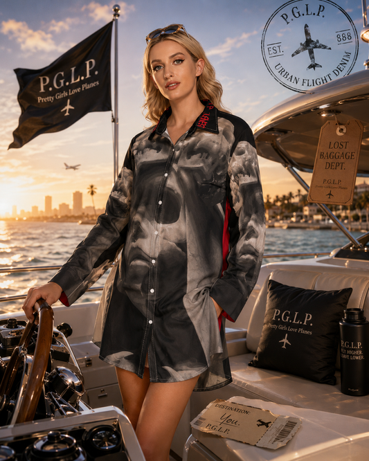 Women's Lapel Shirt Dress With Long Sleeve