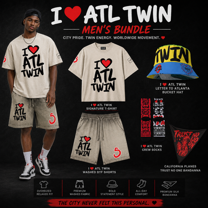 I Love Atlanta Twin Men's Bundle
