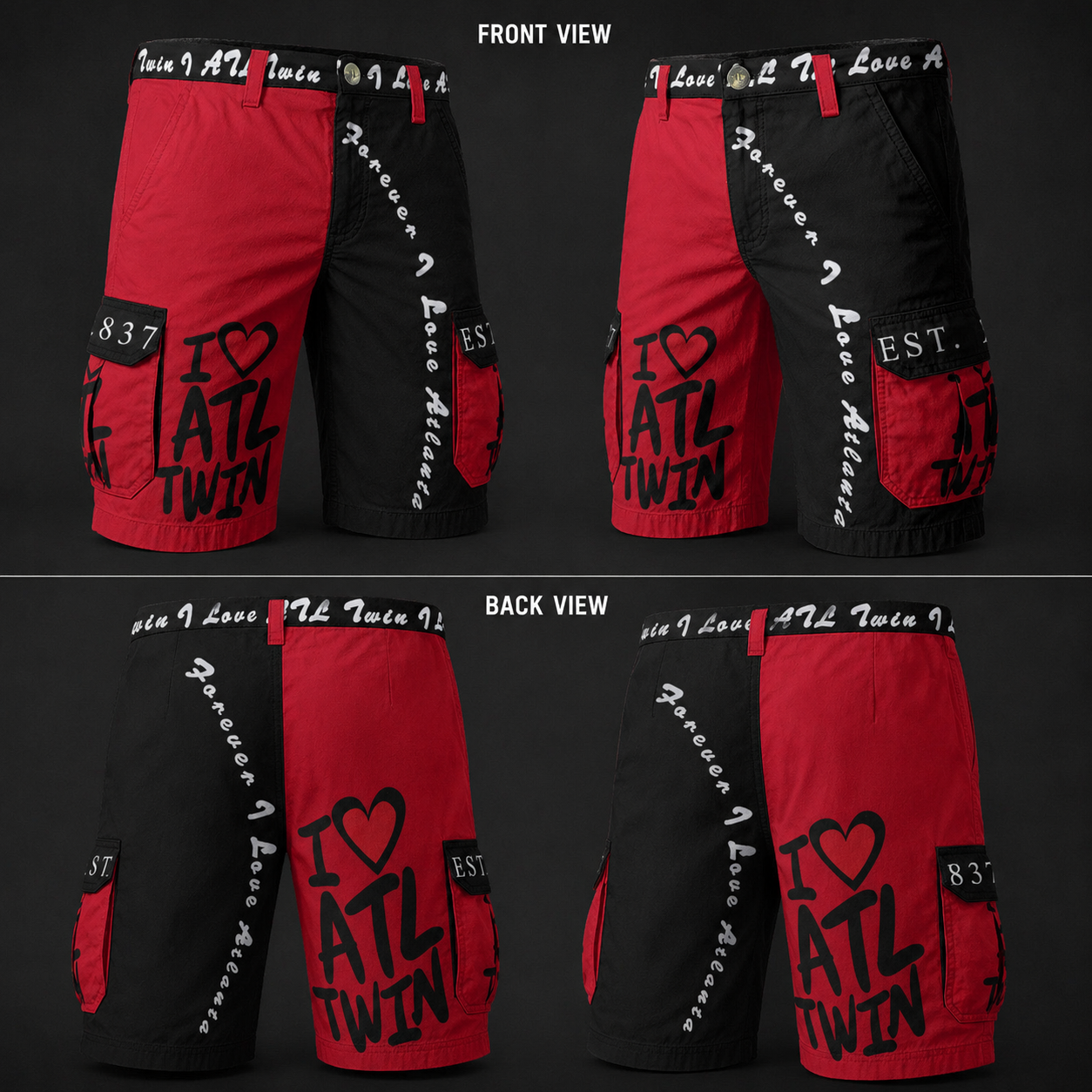 I Love ATL Twin Men's Cargo Shorts