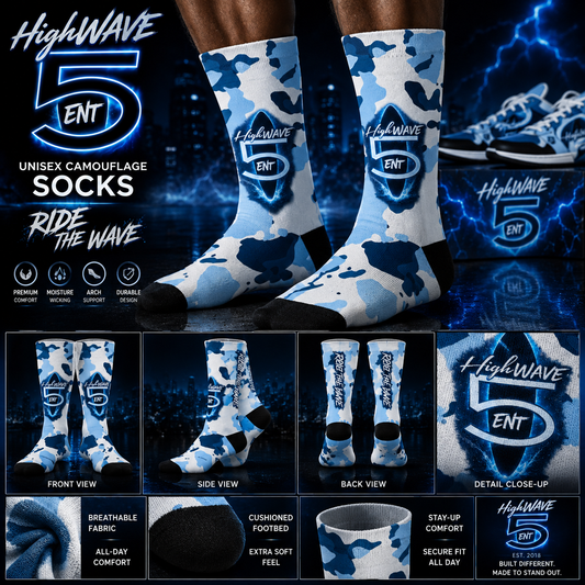 "HighWave 5" Unisex Camouflage Socks