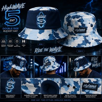 "HighWave 5" Double-Side Bucket Hat