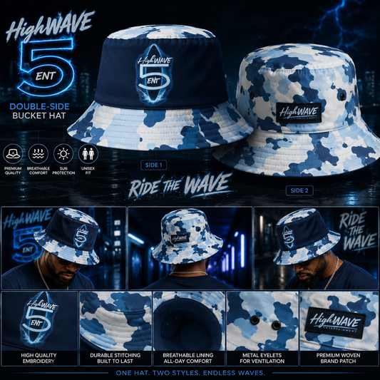"HighWave 5" Double-Side Bucket Hat