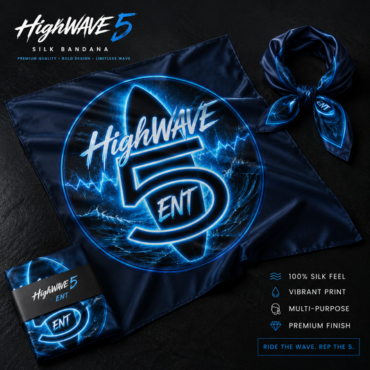 "HighWave 5" Unisex Silk Bandana