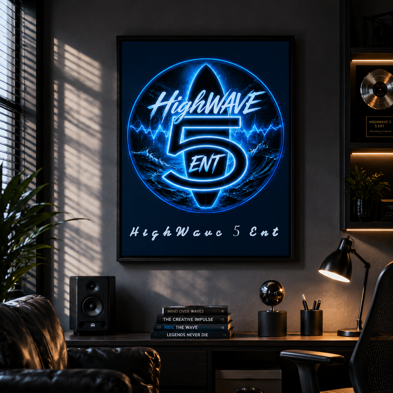 "HighWave 5 Ent"Canvas With Frame | Vertical 2:3