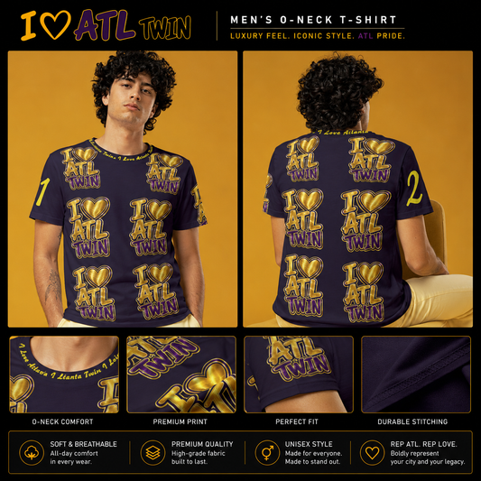 "I Love ATL TWIN" Men's O-Neck T-Shirt