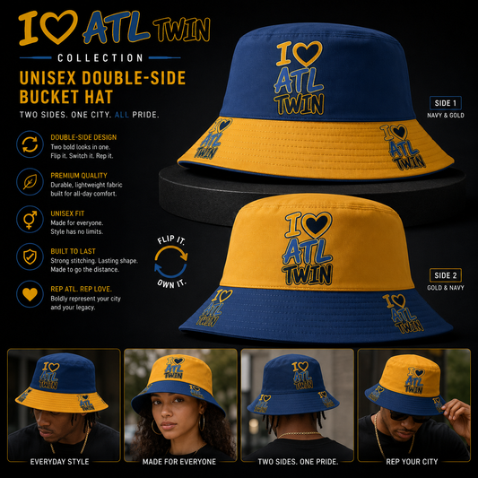 "I Love ATL Twin" Double-Side Bucket Hat